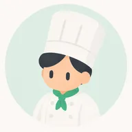 白いコックコートを着たヨシトのプロフィールイラスト